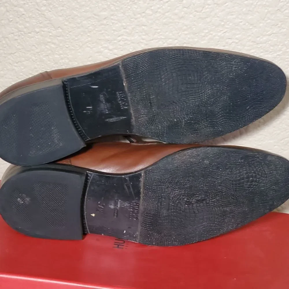 Hugo Boss Square Loafer‎ Dark Brown Leather Mens Size 8.5 - Picture 5 of 6